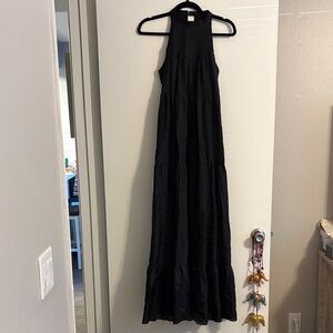 Vintage Elegant Black Maxi Dress